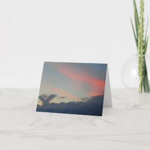 Cartes Pour Fêtes Annuelles Oiseau dans les nuages au lever du soleil