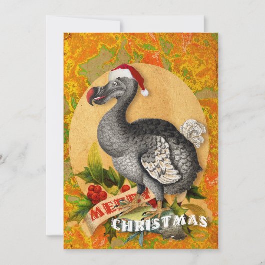 Cartes Pour Fêtes Annuelles Oiseau de Noël (Devant)