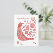 Cartes Pour Fêtes Annuelles Oiseau scandinave (Debout devant)