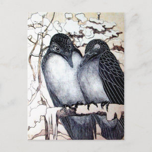 CARTES POUR FÊTES ANNUELLES OISEAUX D'AMOUR D'HIVER DANS LA SAINT-VALENTIN NEI
