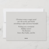 Cartes Pour Fêtes Annuelles Oiseaux de cerfs Snowflakes Forêt Noël (Dos)