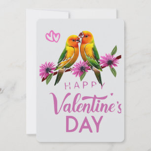 Cartes Pour Fêtes Annuelles Oiseaux de l'amour Joyeuse Saint-Valentin