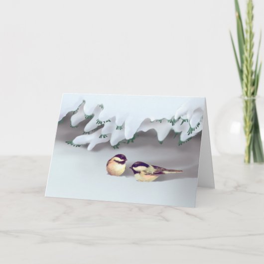 Cartes Pour Fêtes Annuelles OISEAUX DE NEIGE par SHARON SHARPE (Devant)
