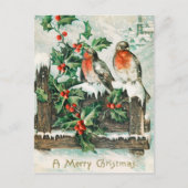 Cartes Pour Fêtes Annuelles Oiseaux de Noël (Devant)