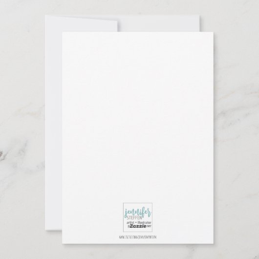 Cartes Pour Fêtes Annuelles Oiseaux de poulet Fleurs gris bleu mignonnes Berri (Dos)