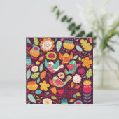 Cartes Pour Fêtes Annuelles Oiseaux décoratifs (Debout devant)