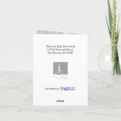 Cartes Pour Fêtes Annuelles Oiseaux rouges, Noël blanc, Pin neigeux, avec adre (Dos)