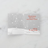 Cartes Pour Fêtes Annuelles Oiseaux rouges, Noël blanc, Pin neigeux, avec adre (Intérieur)
