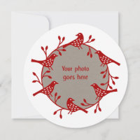 Oiseaux scandinaves avec rosehips Wreath Photo