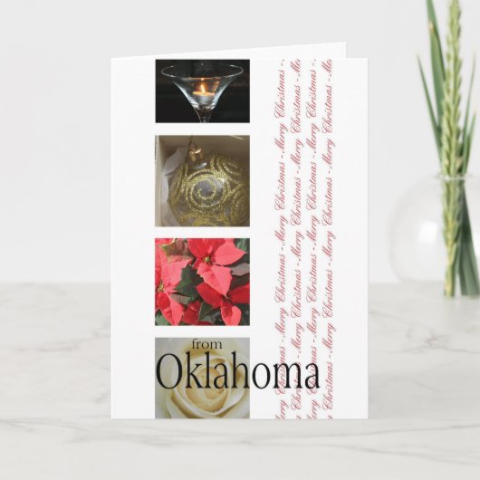 Cartes Pour Fêtes Annuelles Oklahoma Christmas Card, préciser (Devant)