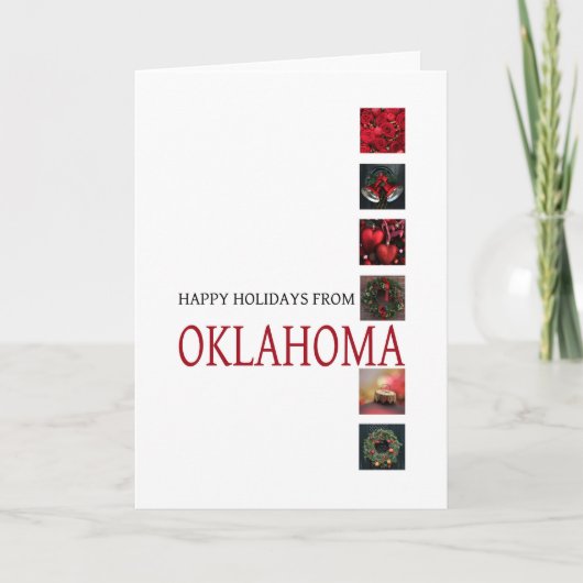 Cartes Pour Fêtes Annuelles Oklahoma Christmas Card, préciser (Devant)