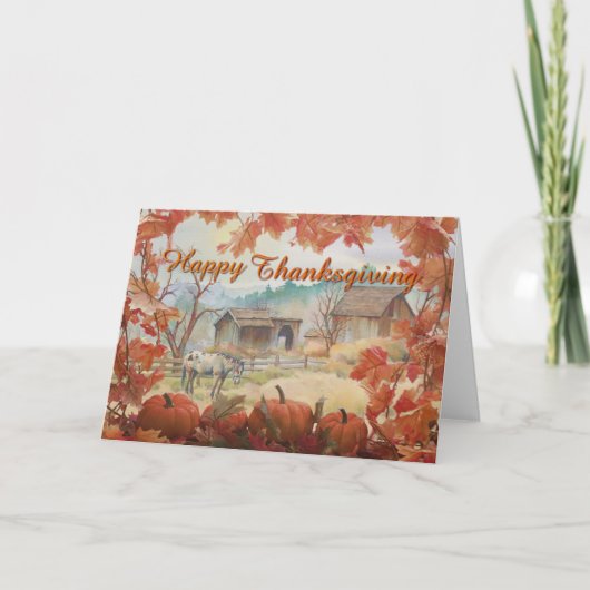 Cartes Pour Fêtes Annuelles OLD BARN & APPALOOSA by SHARON SHARPE Holiday Card (Devant)