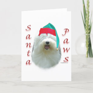 Cartes Pour Fêtes Annuelles Old English Sheepdog Père Noël Paws