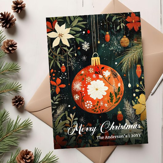 Cartes Pour Fêtes Annuelles Old Fashioned Christmas Bauble Digital Greeting