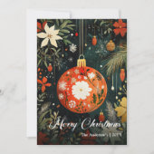 Cartes Pour Fêtes Annuelles Old Fashioned Christmas Bauble Digital Greeting (Devant)