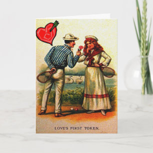 Cartes Pour Fêtes Annuelles Old Tennis Valentine