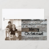 Cartes Pour Fêtes Annuelles Old Wood Photo (Devant / Derrière)