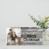 Cartes Pour Fêtes Annuelles Old Wood Photo (Debout devant)