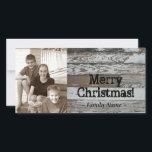 Cartes Pour Fêtes Annuelles Old Wood Photo<br><div class="desc">Easy temallows you to upload your own photo.</div>