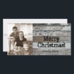 Cartes Pour Fêtes Annuelles Old Wood Photo<br><div class="desc">Easy temallows you to upload your own photo.</div>