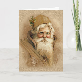 Cartes Pour Fêtes Annuelles Old World Père Noël - Pas de texte