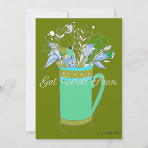 Cartes Pour Fêtes Annuelles Olive Colorful Obtenez De Fleurs Bien Dans Une Car