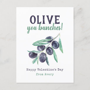 Cartes Pour Fêtes Annuelles Olive You Bunches Kids School Valentine's Cards