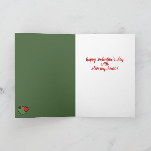 Cartes Pour Fêtes Annuelles Olive You (Saint Valentin) (Intérieur)