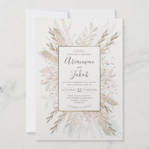 Cartes Pour Fêtes Annuelles Ombre dorée teinte de couleur, aquarelle et feuill