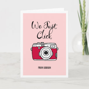 Cartes Pour Fêtes Annuelles On clique juste Camera Valentine Greeting Card