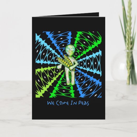 Cartes Pour Fêtes Annuelles On est à Peas... Passe The Mashed Potatoes ! (Devant)