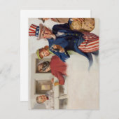 Cartes Pour Fêtes Annuelles Oncle Elvgren Sam (Devant / Derrière)