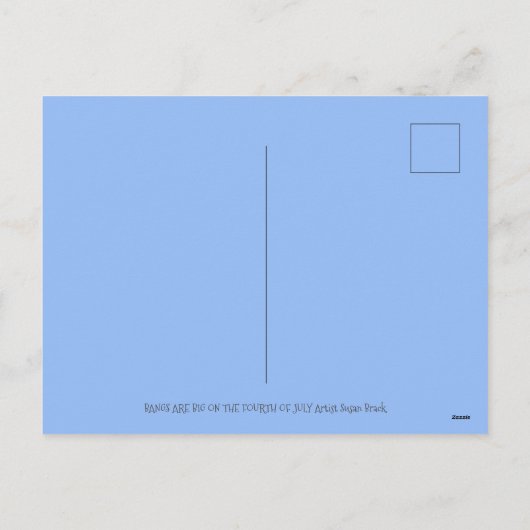 Cartes Pour Fêtes Annuelles Oncle PATRIOTIQUE SAM TURTLE, FUNNY FIRECRACKER Cu (Dos)