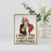 Cartes Pour Fêtes Annuelles Oncle Sam veut que TU aies un Joyeux Noël (Debout devant)