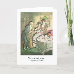 Cartes Pour Fêtes Annuelles Oncle Scrooge vient pour le dîner de Noël