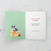 Cartes Pour Fêtes Annuelles One Cool Cat Christmas (Intérieur)