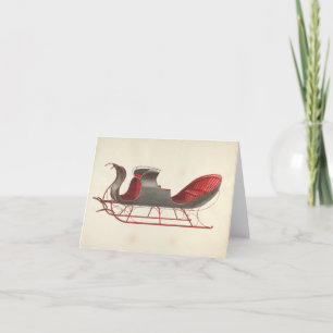 Cartes Pour Fêtes Annuelles One Horse Open Sleigh - Noël