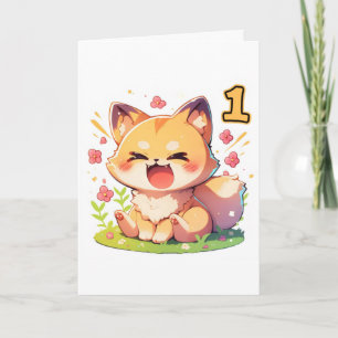 Cartes Pour Fêtes Annuelles One Number Anime Renard