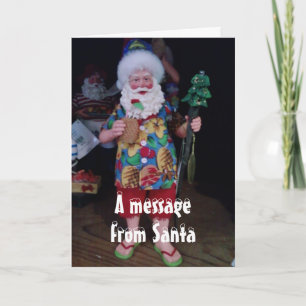 CARTES POUR FÊTES ANNUELLES ONT UN JOLLY SAINT NOËL DIT PÈRE NOËL VACANCES CA