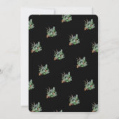 Cartes Pour Fêtes Annuelles Onyx élégant | Joy Peace Love | Black Editable (Dos)