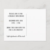 Cartes Pour Fêtes Annuelles Open House Stylisé Black and Gold| (Dos)