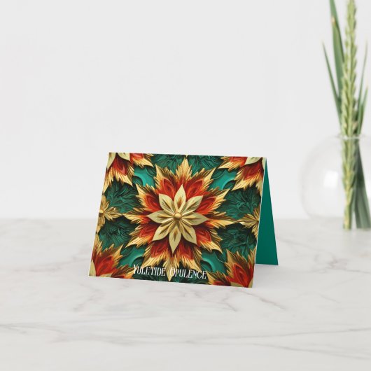 Cartes Pour Fêtes Annuelles Opulence de Noël : Fils d'or de Christmas (Devant)