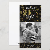 CARTES POUR FÊTES ANNUELLES OR CHIC | FABRIQUER DES ÉTOILES BRILLANTES (Devant / Derrière)