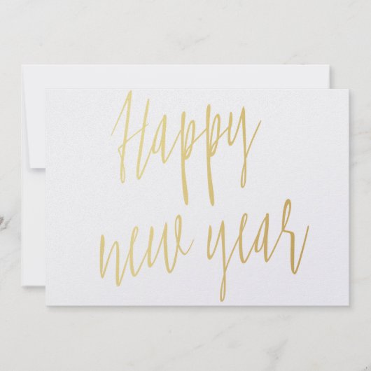 Cartes Pour Fêtes Annuelles Or de calligraphie simple "Bonne année (Devant)