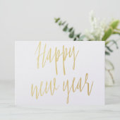 Cartes Pour Fêtes Annuelles Or de calligraphie simple "Bonne année (Debout devant)
