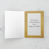 Cartes Pour Fêtes Annuelles Or de Noël avec Parties scintillant / Salutation i (Intérieur)