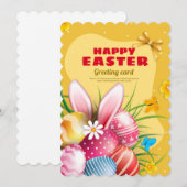 Cartes Pour Fêtes Annuelles Or de Pâques (Devant / Derrière)