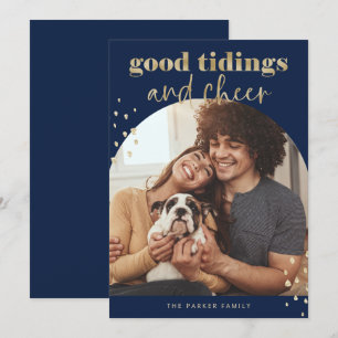 Cartes Pour Fêtes Annuelles Or Faux joyeux Un Arc photo Noël
