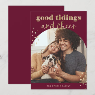 Cartes Pour Fêtes Annuelles Or Faux joyeux Un Arc photo Noël