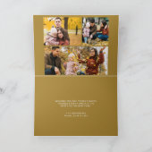 Cartes Pour Fêtes Annuelles Or "HO HO HO" (Intérieur)